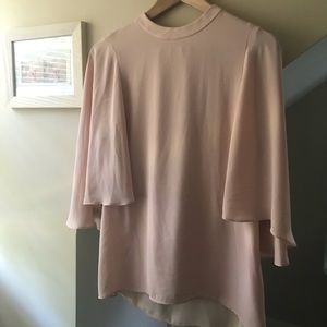 BCBG Blush Pink Open back blouse